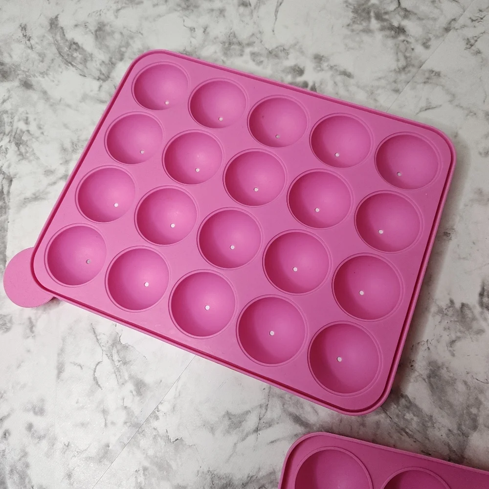 Pink Silicone Cake Pop Mold